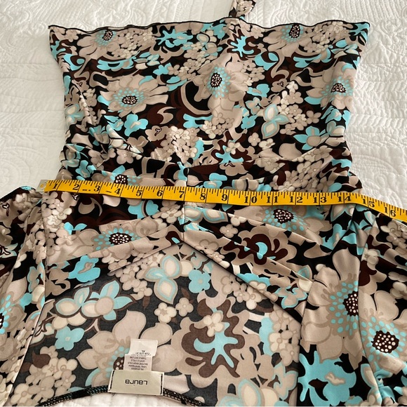 LAURA TEAL MUTI COLOUR FLORAL TOP - Picture 6 of 11